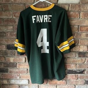 NFL Green Bay Packers QB Brett Favre #4 LOGO 7 Jersey Size XL